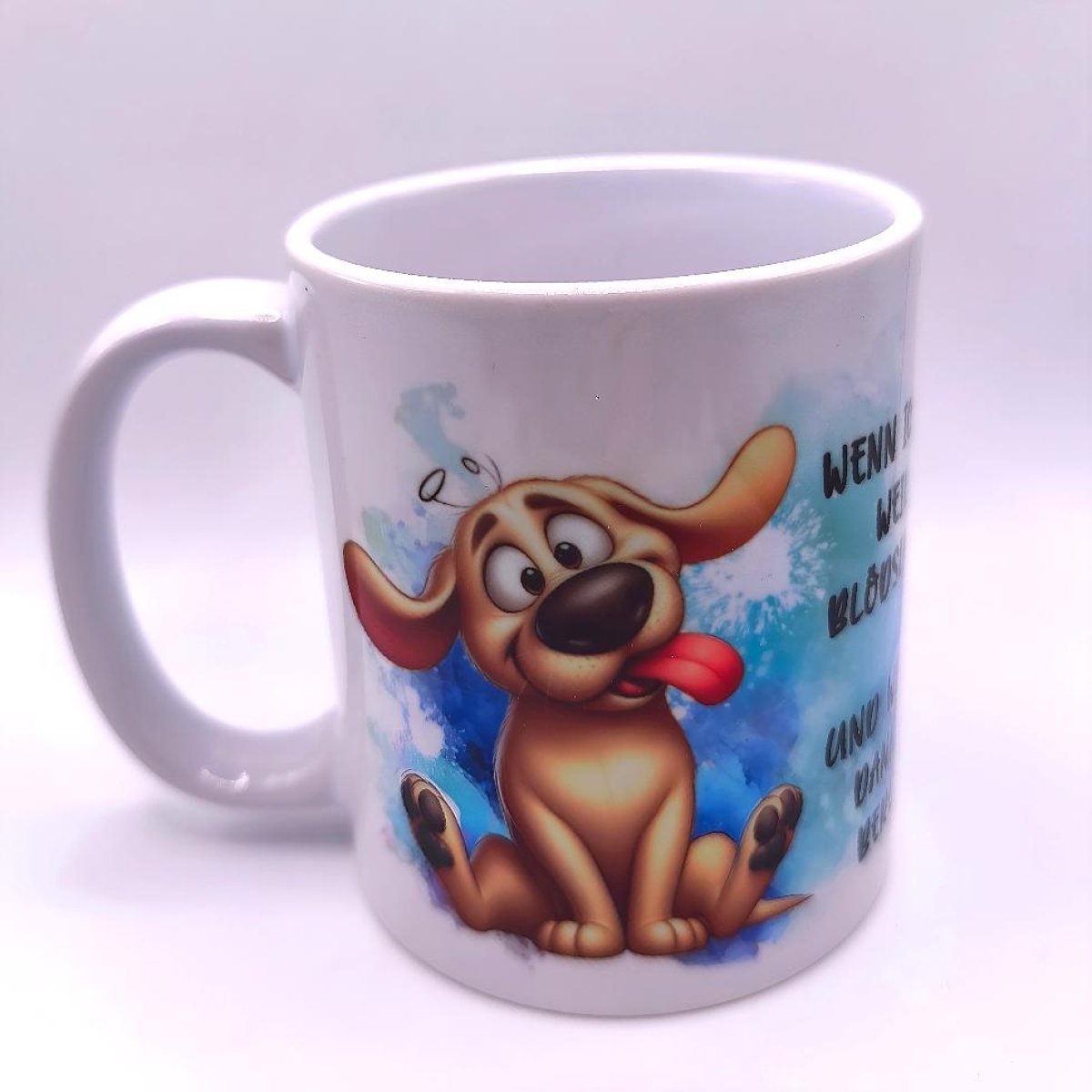 Tasse chaotischer Hund